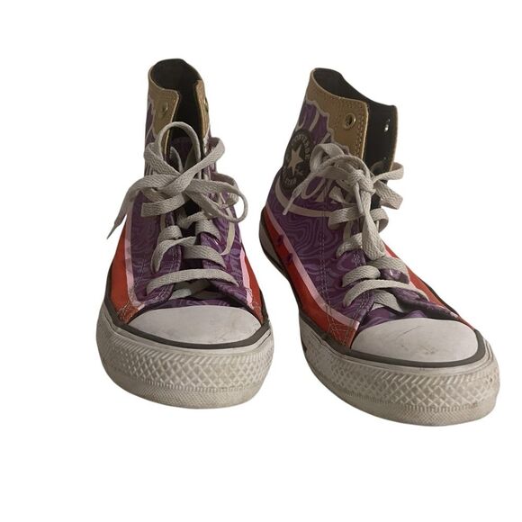 Converse x Willy Wonka Swirl Chuck Taylor All Star Hi Sneaker Purple Size 8 W - Picture 8 of 16